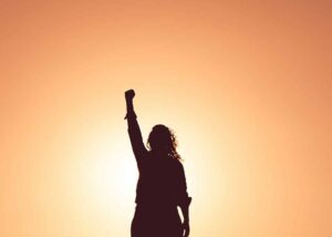 silhouette of personr